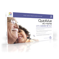 Quidel QuickVue At-Home OTC COVID-19 Test - 1 Pack of 2 Tests -10 pack - 20 Tests - Plus FREE BONUS - Choose Salvavida Vitamin or Half Mask With P3 ULPA NANO Filter ** Only 2 Ten Packs Left ***