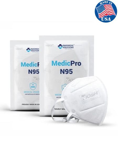 PandMedic N95 - NIOSH Approved Face Mask - 10 Pack - Individually Wrapped - Unit Cost $2.79